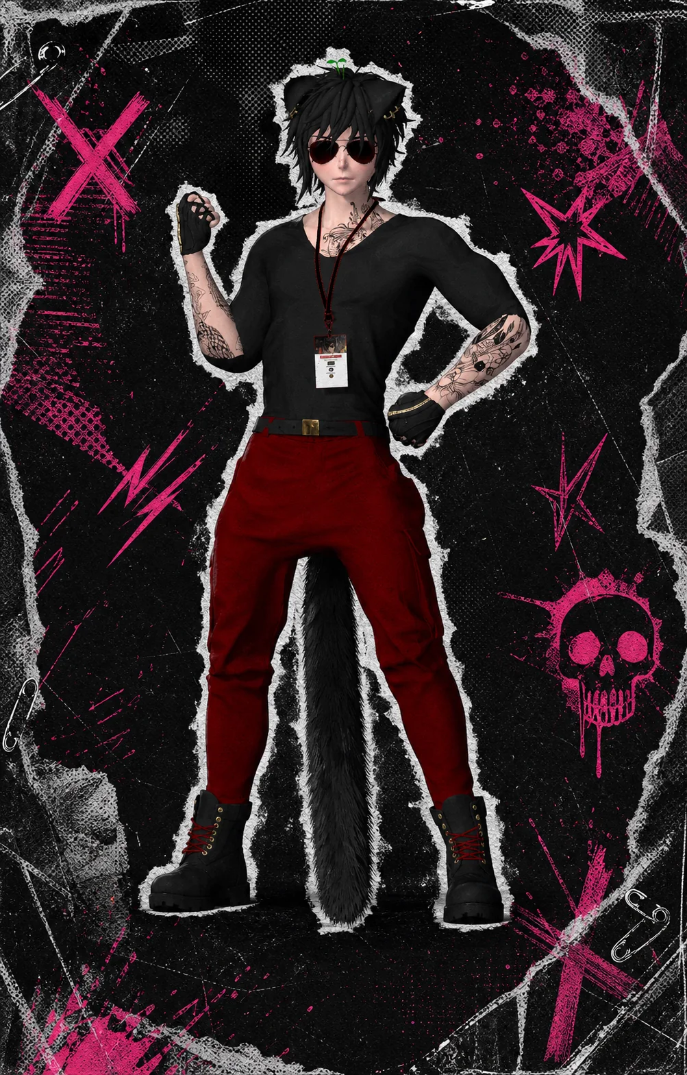 DecaySchulz in a distressed punk portrait